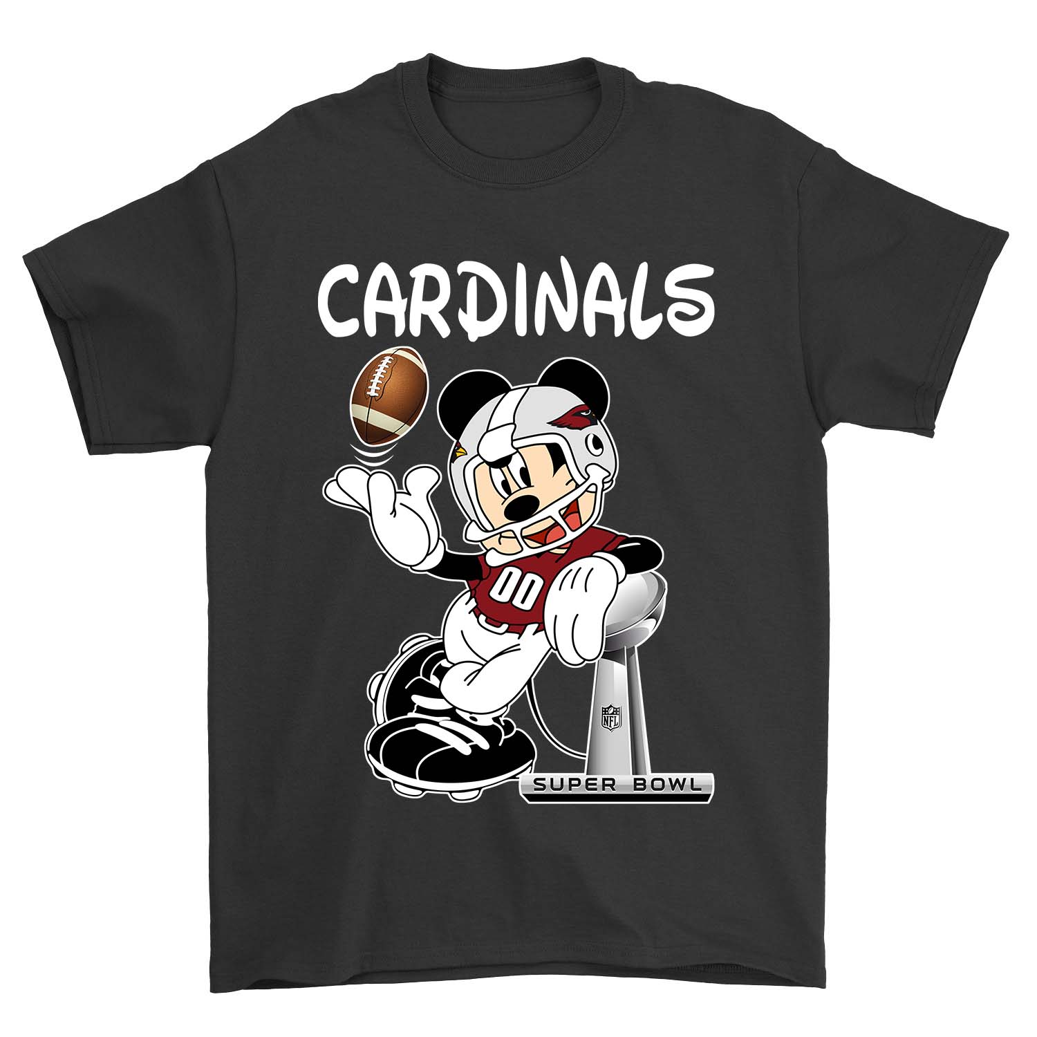 Mickey Mouse Football Arizona Cardinals T-Shirt
